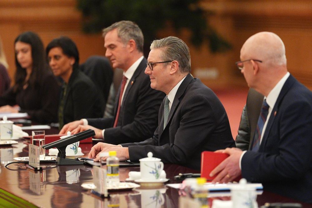 Business Secretary Peter Kyle, left, said he had a ‘frank conversation’ with Sir Keir Starmer, centre, on Friday (PA) (PA Wire)