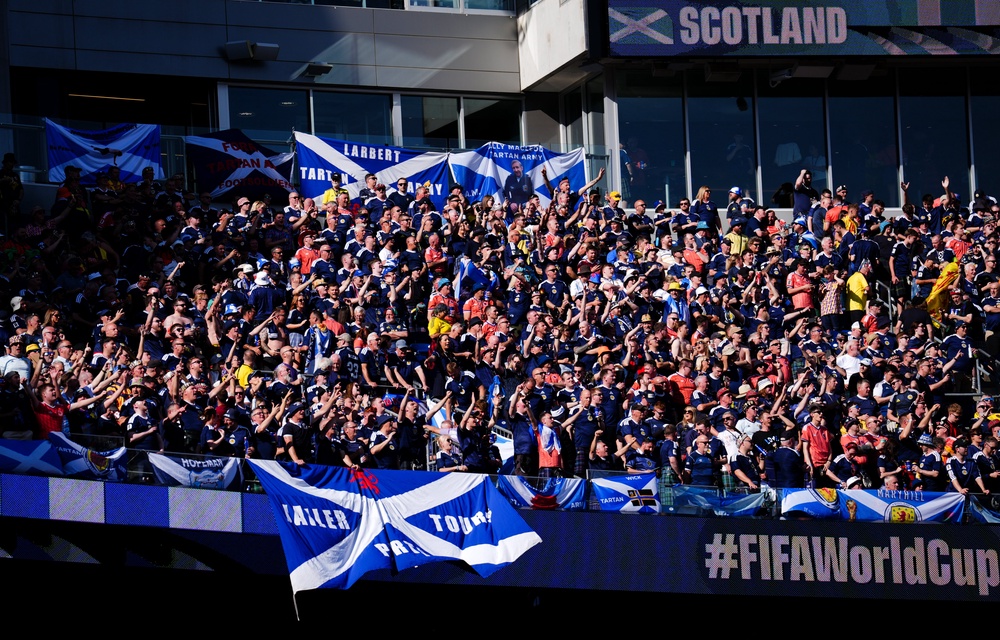 Scotland fans at the Boston Stadium, Foxborough on Friday (Andrew Milligan/PA) (PA Wire)