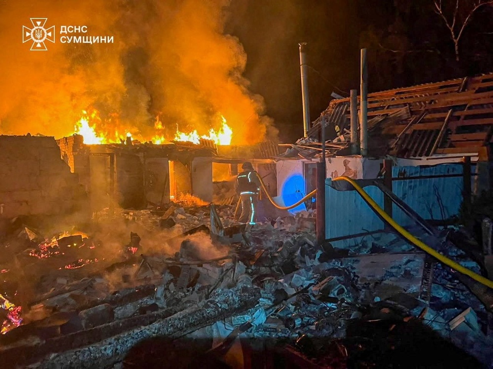 A 13-year-old boy was killed in the attack, Ukraine said (Reuters)