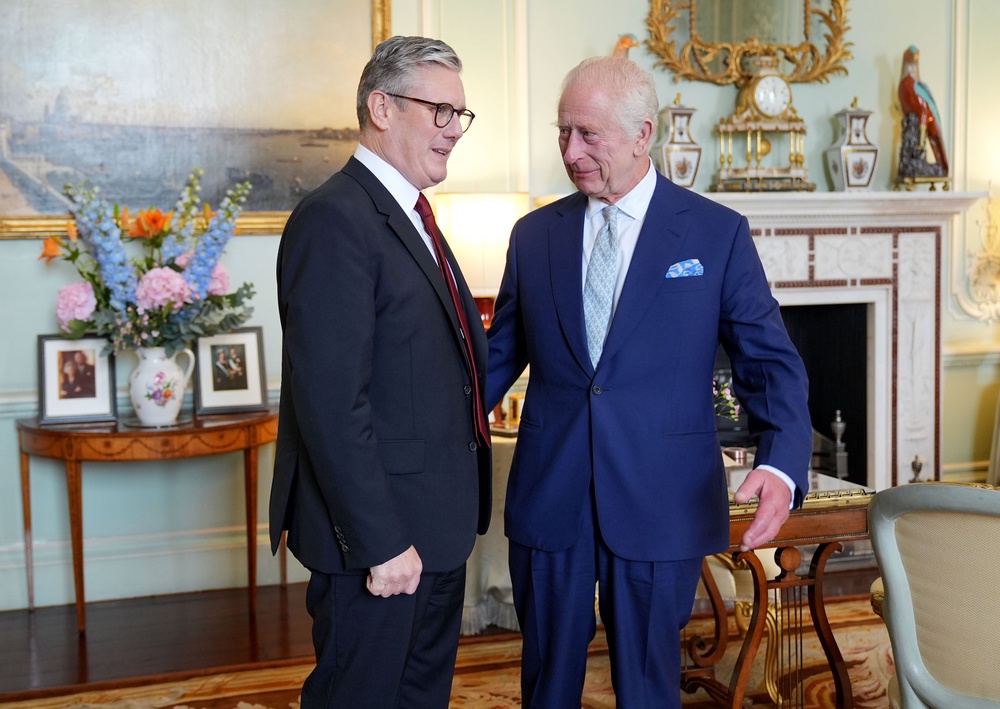 The King at an audience at Buckingham Palace in 2024, when the monarch invited the Sir Keir Starmer to become Prime Minister and form a new government (Yui Mok/PA) (PA Archive)
