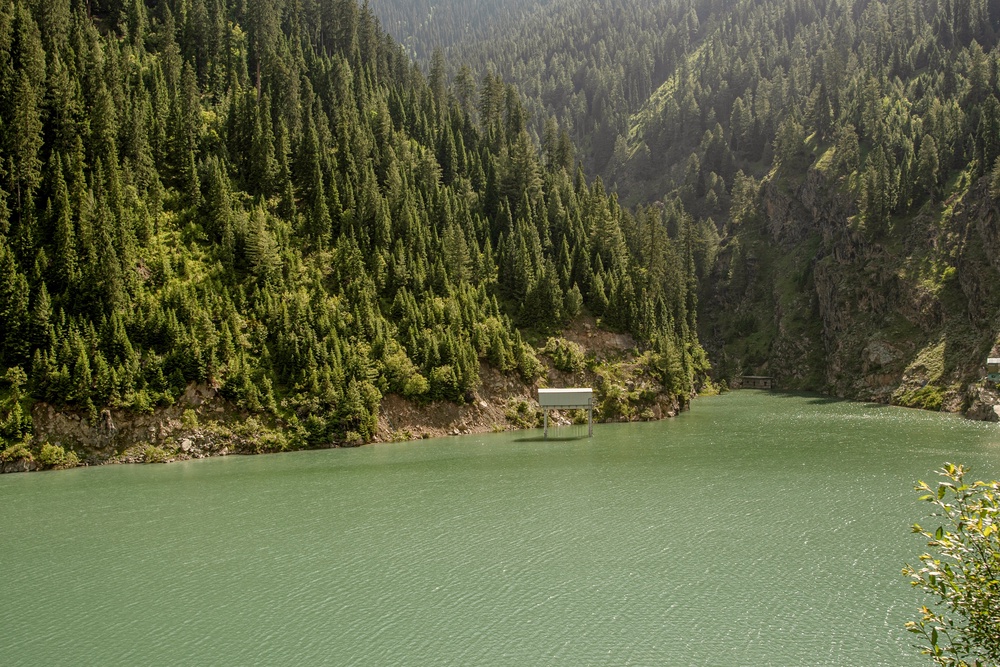 Photo shows the lake behind the dam in the Gurez valley in Bandipora, India-administered Jammu and Kashmir, near India-Pakistan border on 5 June 2025 (AFP/Getty)