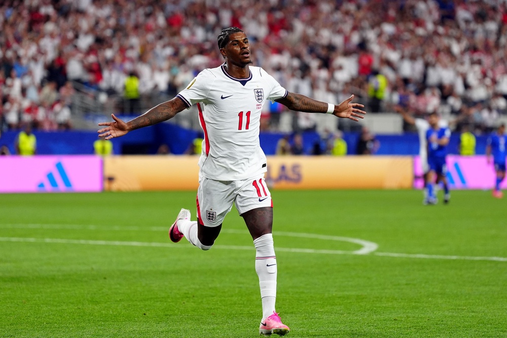 Marcus Rashford scored England’s fourth goal in their World Cup opener (Bradley Collyer/PA) (PA Wire)