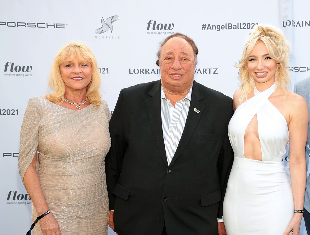 Margo Catsimatidis (left) pictured with billionaire Trump donor John Catsimatidis (center) and daughter Andrea (right). The family are prominent supporters of the president (Getty Images for Gabrielle's Angel Foundation)