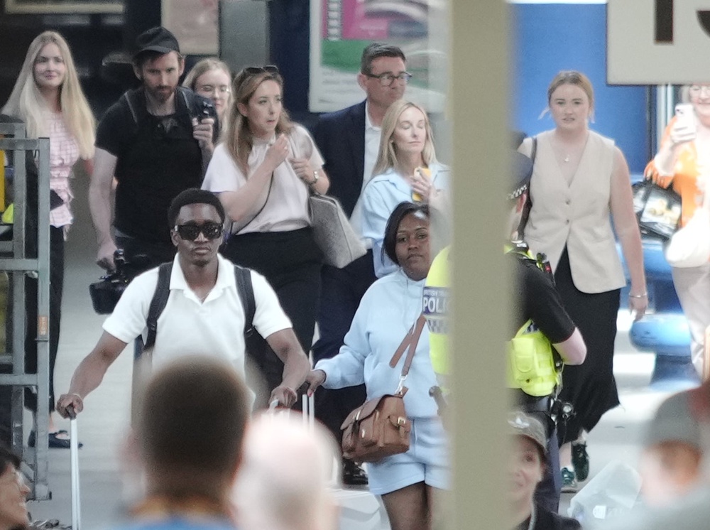 Andy Burnham arrived at London’s Euston station on a journey which could take him all the way to No 10 within weeks (Jeff Moore/PA) (PA Wire)