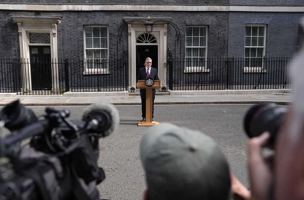 Prime Minister Sir Keir Starmer makes a speech in Downing Street, London, as he said he will resign as leader of the Labour Party (Andrew Matthews/PA) (PA Media)