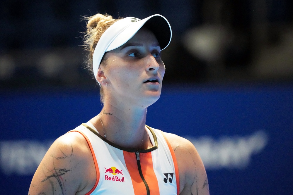 Vondrousova, pictured last October, last played on the WTA Tour in January (Getty)