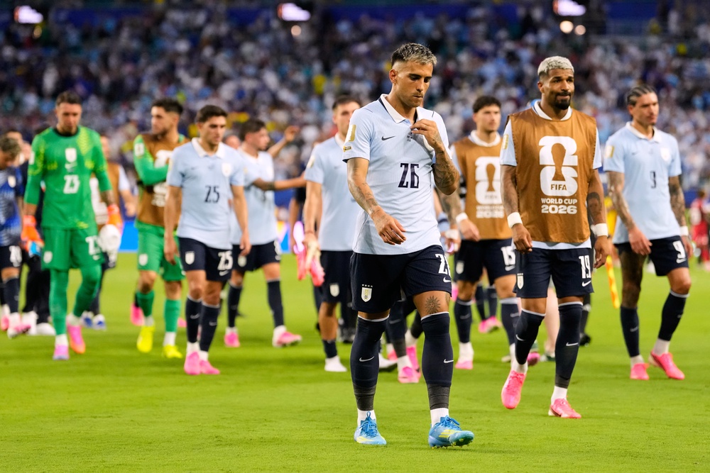 Uruguay appear to be heading for an early World Cup exit (AP)