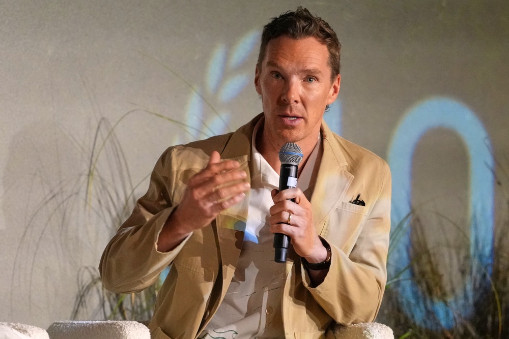 Benedict Cumberbatch speaking at the forum (Kirsty Wigglesworth/PA) (PA Wire)