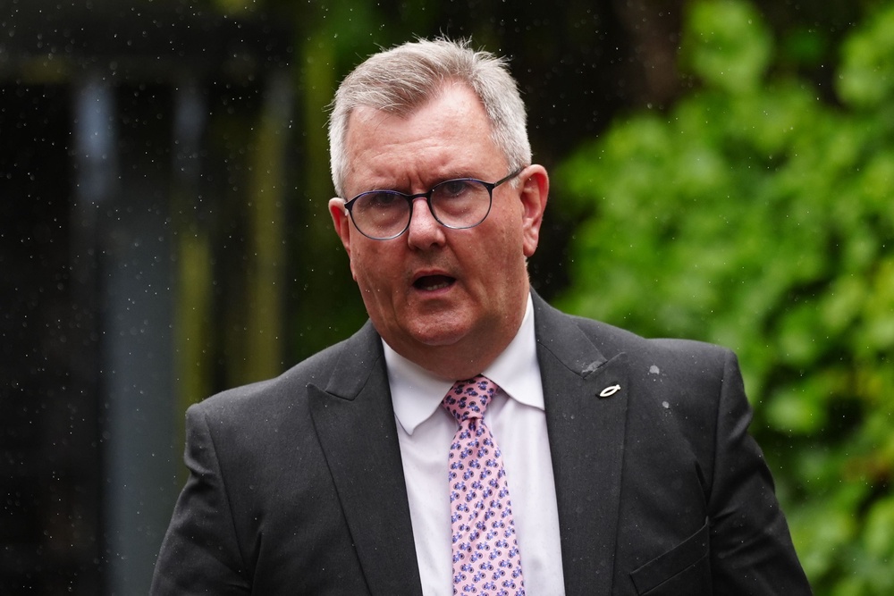 Sir Jeffrey Donaldson was recognised by the late Queen Elizabeth II in her 2016 Birthday Honours and given a knighthood (PA Wire)
