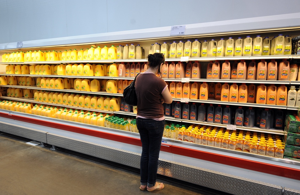 Orange juice was identified as the worst for blood pressure risks. But the researchers say their analysis could have mistakenly included orange-flavored drinks with added sugars (AFP via Getty Images)
