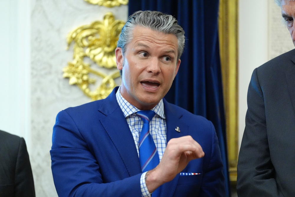 Pete Hegseth has accused some Nato members of ‘free-riding’ (Jacquelyn Martin/AP) (AP)