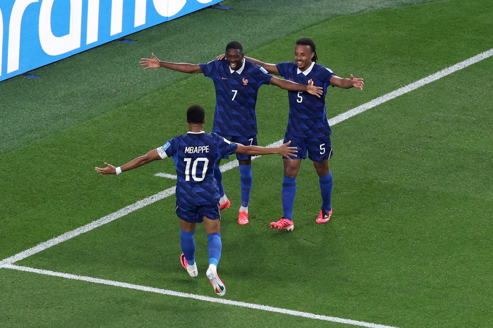 Dembele assisted Mbappe's second and rounded off the result with a goal of his own (Getty)