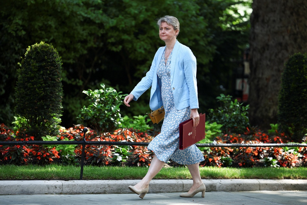 Foreign secretary Yvette Cooper ahead of the Cabinet meeting (Reuters)