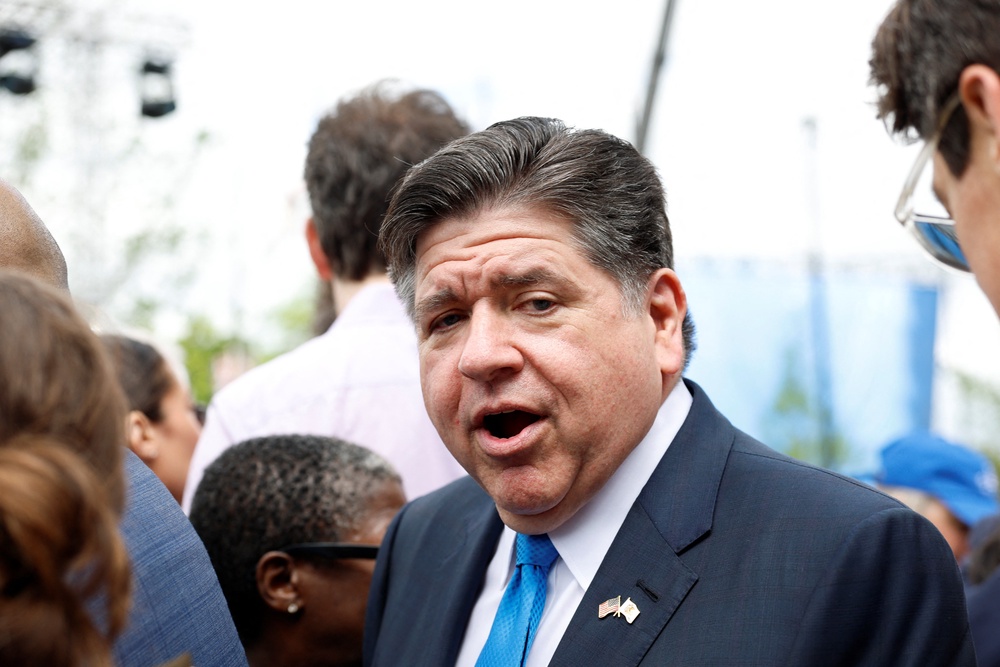Pritzker has so far rejected the president’s call, instead mocking his judgement and suggesting he spend less time on social media (AFP/Getty)