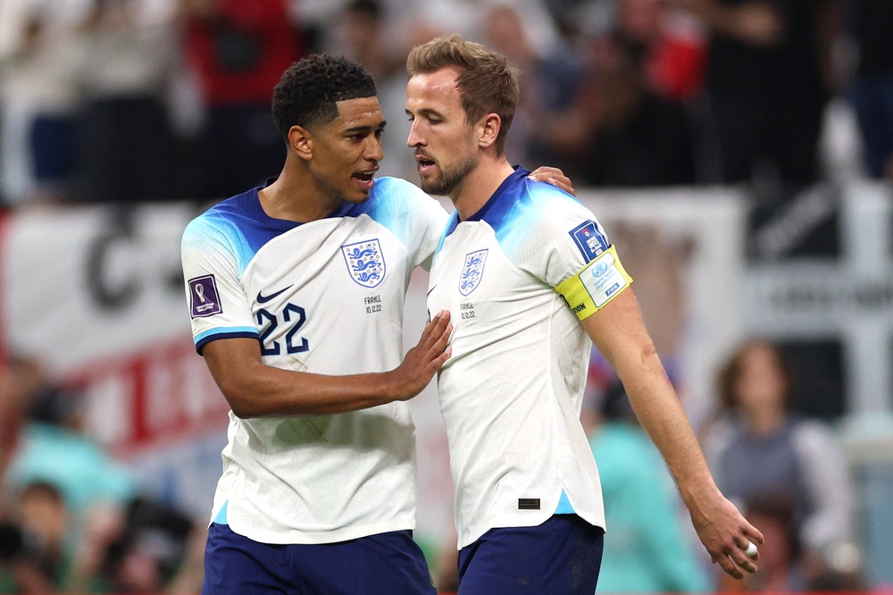 Jude Bellingham and Harry Kane, December 10, 2022 in Al Khor, Qatar (Getty Images)