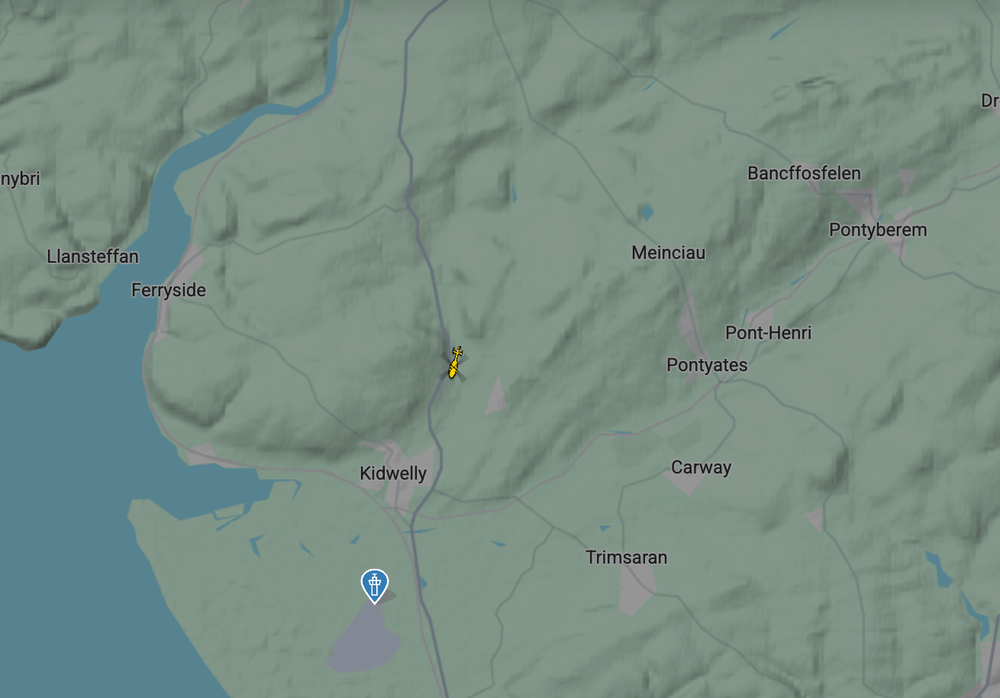 Two Welsh Air Ambulances attended the scene (FlightRadar)