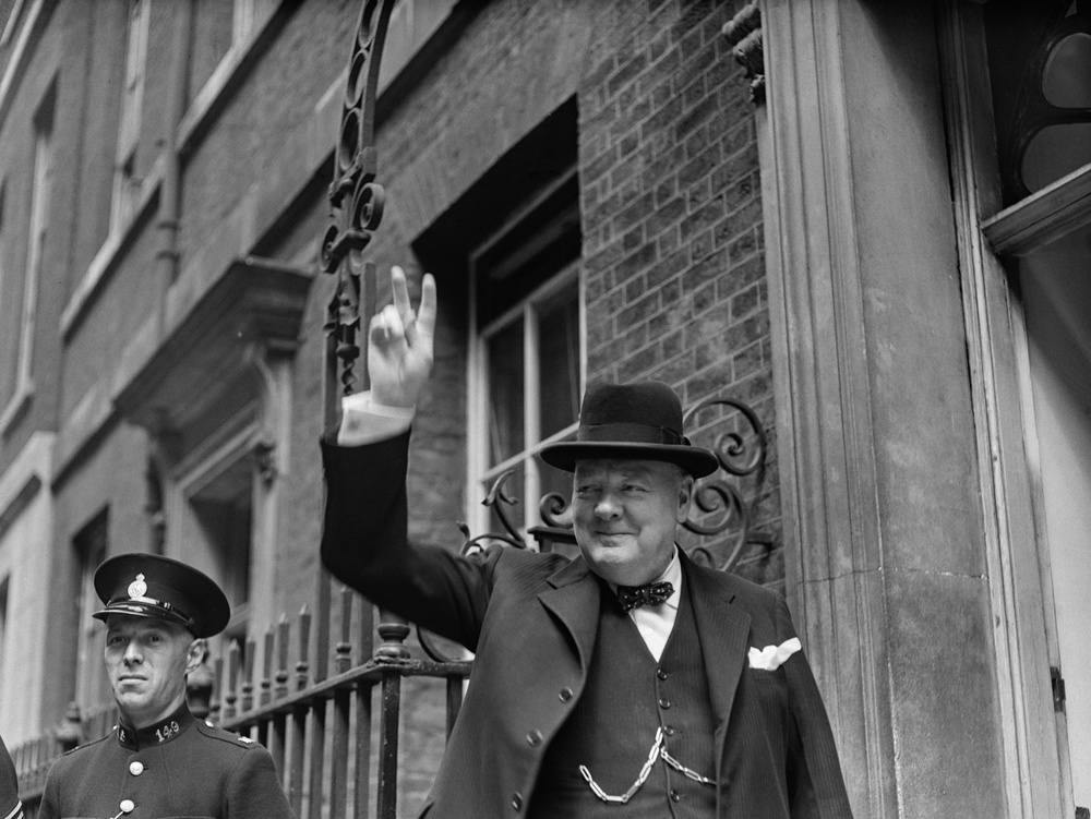 Hat makes the man: Churchill’s Cambridge bowler was a staple of his political wardrobe (Getty)