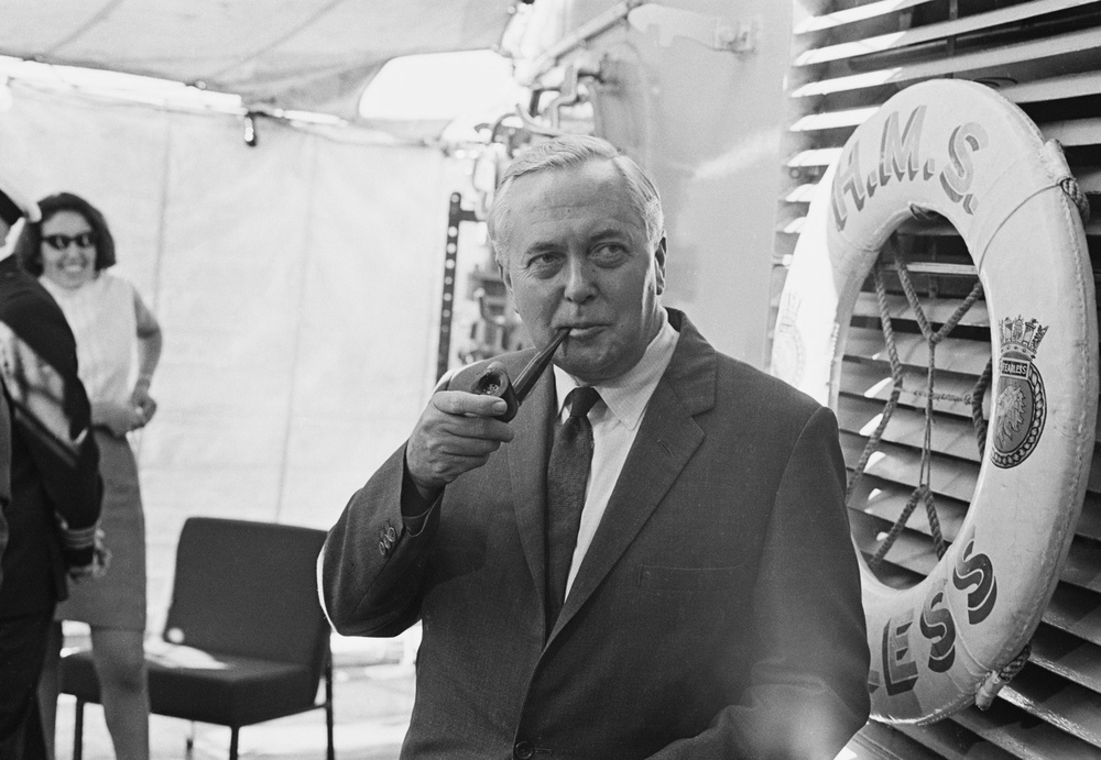 Curiously, Harold Wilson was only a pipe smoker in public. In private, he smoked cigars (Getty)
