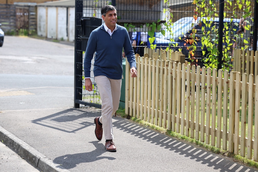 The Tory leader’s cropped chinos became a topic of conversation during his time as PM (Getty)