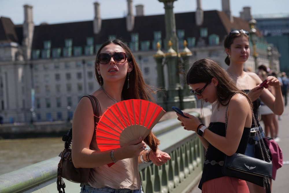 Fans were proving helpful for those looking to stay cool (Yui Mok/PA) (PA Wire)
