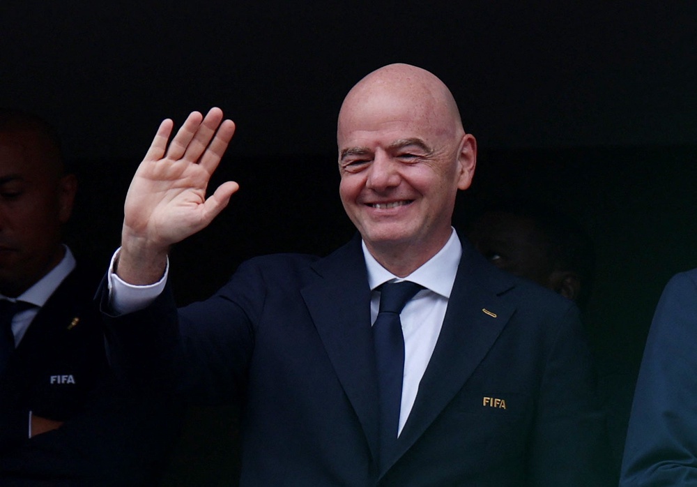 Gianni Infantino has defended the introduction of hydration breaks for every World Cup match (Reuters)