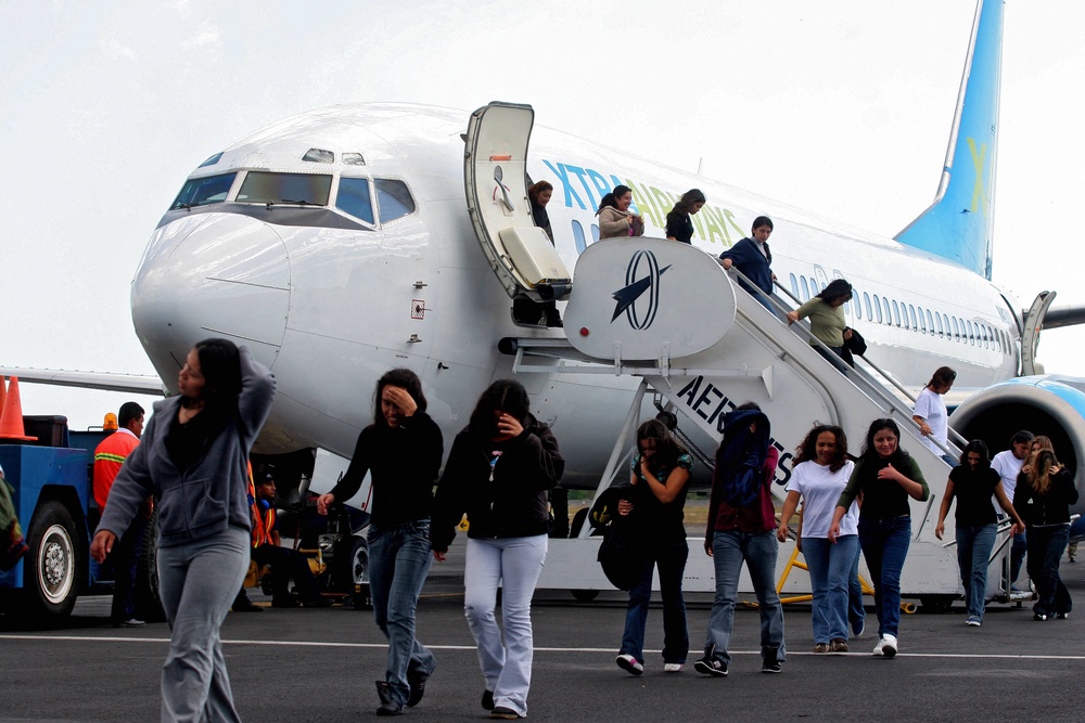 DHS has largely contracted with charter companies for deportation flights, but after the agency spent millions to scoop up several passenger planes, they’ve reportedly been parked in Louisiana for months (AFP/Getty)