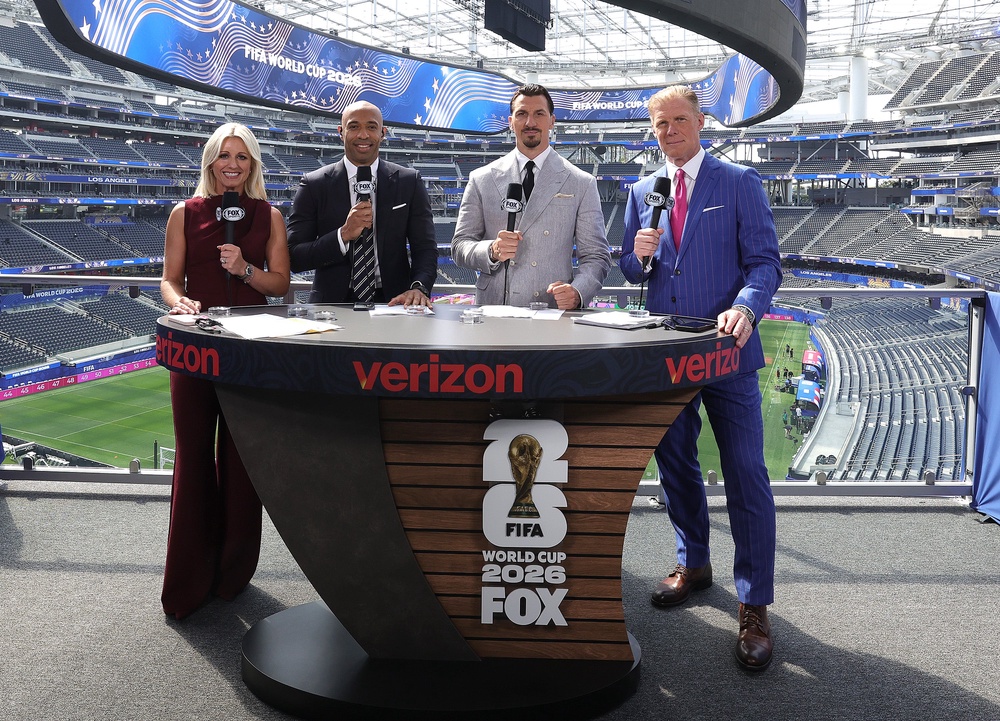 Rebecca Lowe, Thierry Henry, Zlatan Ibrahimović and Alexi Lalas are the face of Fox Sports’ 2026 World Cup coverage (Fox Sports/Getty)