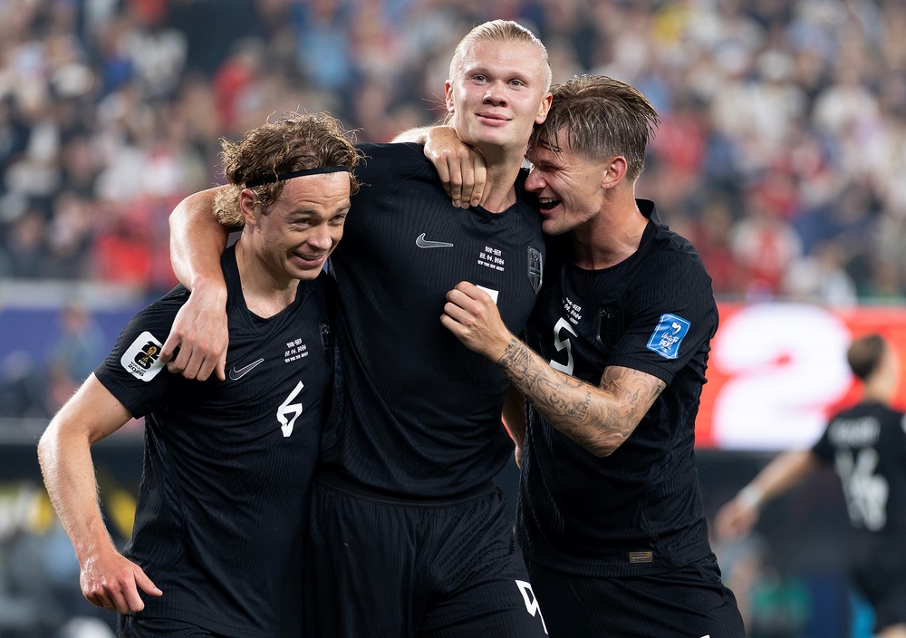 Haaland is seemingly driven by achieving something special with his Norwegian teammates (Getty)