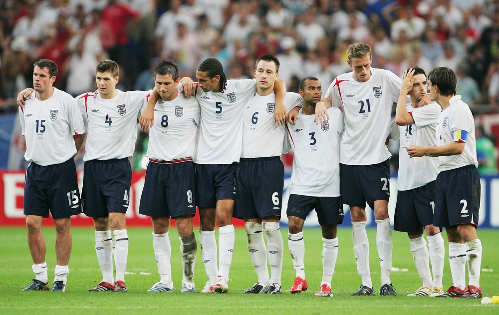 England players, July 1, 2006 in Gelsenkirchen, Germany (Getty Images)