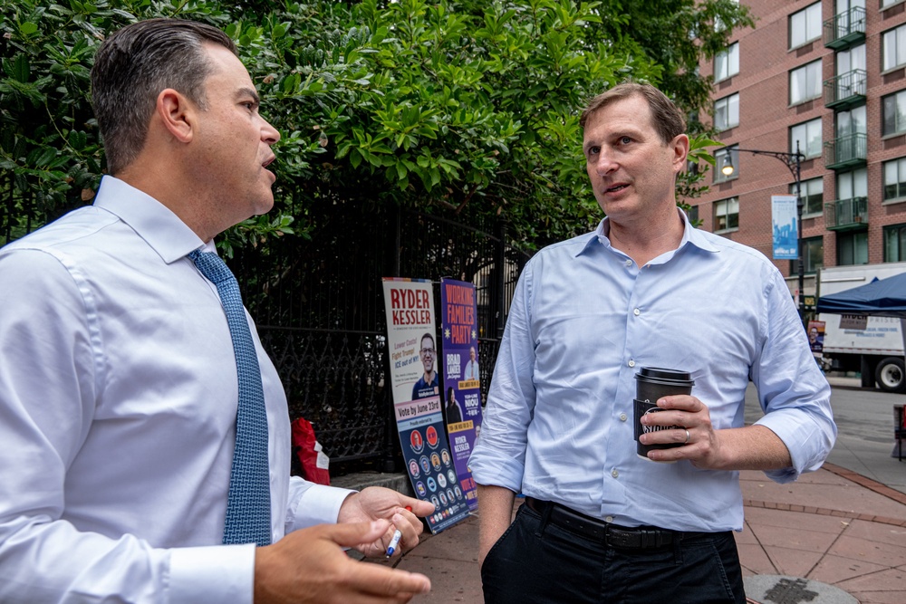 Rep Dan Goldman (D-N.Y.) faces a tough primary challenge from former city comptroller Brad Lander. (Getty)