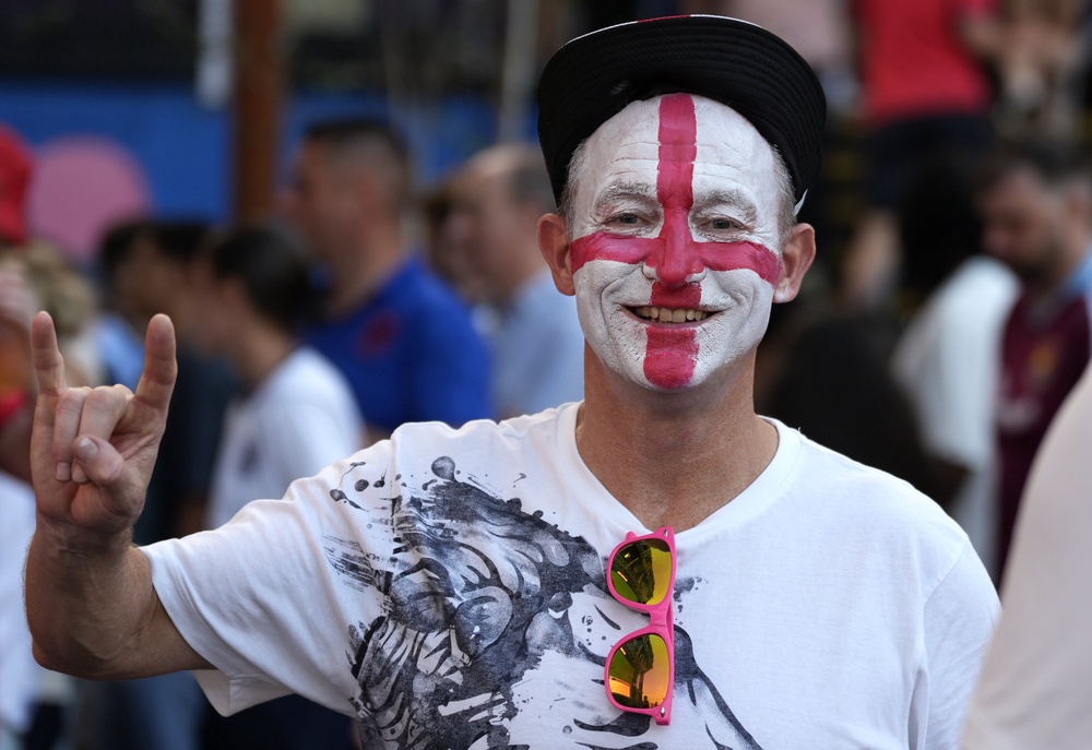 Fans donned face paint in support of the squad (Peter Byrne/PA) (PA Wire)