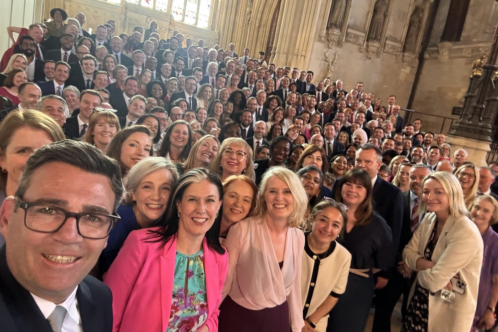Andy Burnham posed with Labour MPs on Monday (Feryal Clark MP)