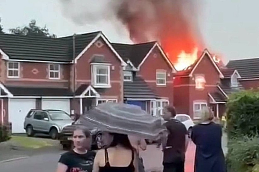 A lightning strike is believed to have caused the fire (UKNIP)