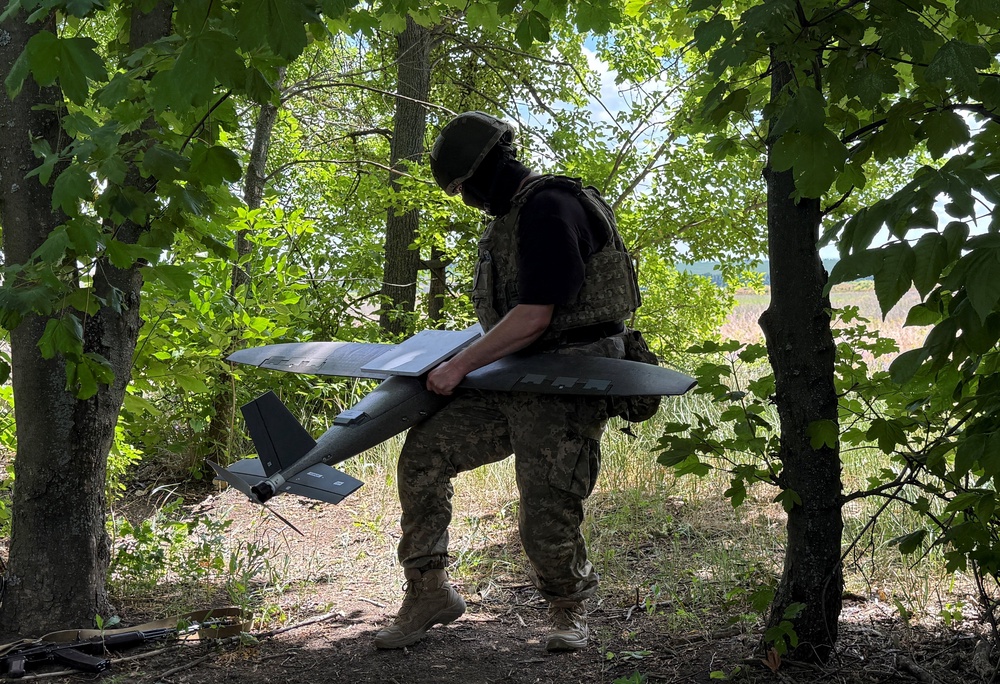 Ukraine has ramped up its drone attacks on Russia's energy infrastructure - although the drone pictured is a mid-range drone targeting Russian troops (Reuters)
