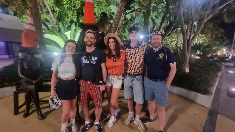 Evie Gallagher, 19, Galston, East Ayrshire, Stewart Currie, 43, Ayr, Michelle Park, 48, Ayr, Jack Currie, 19, Ayr, Richard Miller, 44, AyrE: I think it’ll be a close performance from Scotland but I think they’re gonna clinch it in the last minute. Scott McToninay will win it, 1-0.S: I think Steve Clarke will set up the same as the last game, it will be a stodgy performance, hopefully a 1-0 defeat, I’d like a draw, but probably something like that again. M: I think it’ll be a 1-1.J: I’ve no idea.R: I think it’ll be a really difficult game, some of the conditions will play a big role in it, Clarke will go for a defensive game plan, hoping to counterattack on the transitions hopefully, and then hopefully we’ll get a draw. We can hope for the best. (Ryan McDougall/PA)