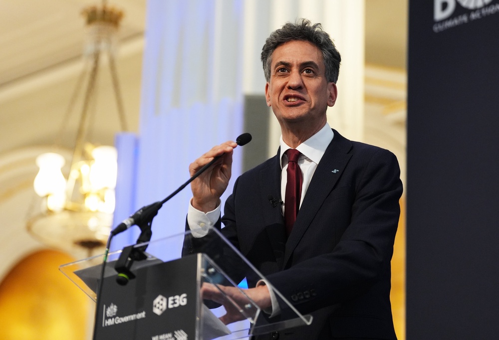 Energy Secretary Ed Miliband speaks at London Climate Action Week this week (PA)