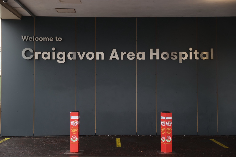 The main entrance to Craigavon Area Hospital in the Southern Health and Social Care Trust (PA) (PA Archive)