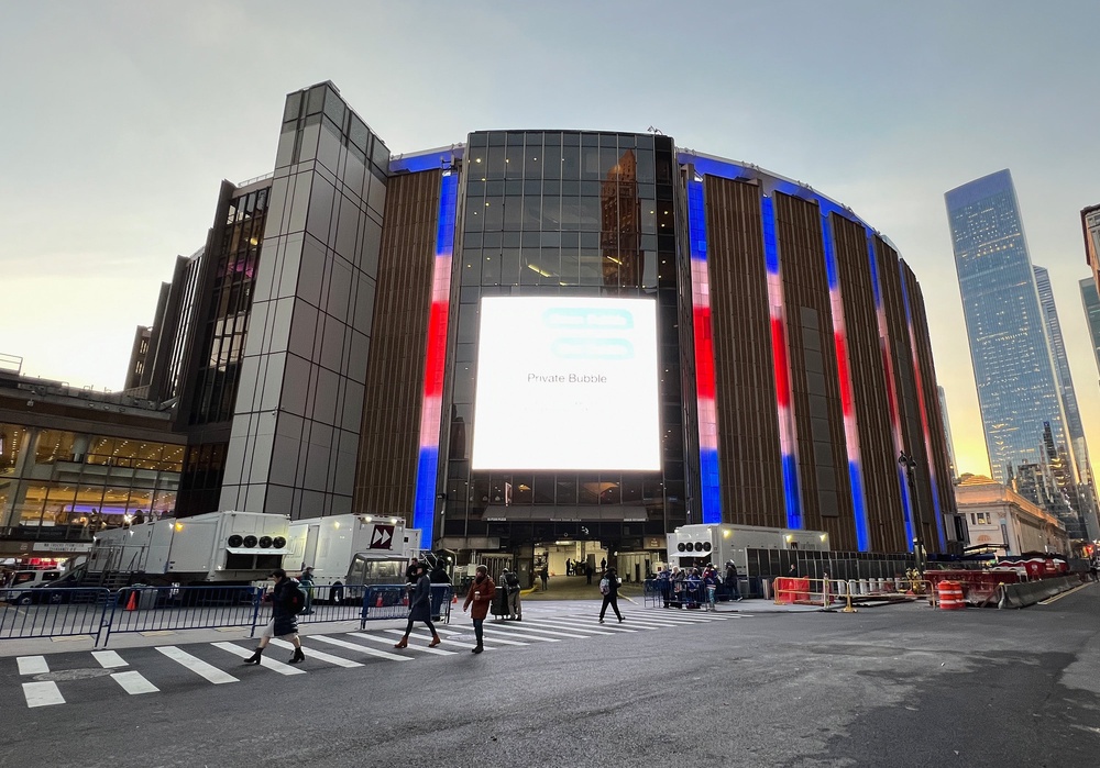 Madison Square Garden is the city’s world-famous arena that can hold up to 22,000 people (Getty)