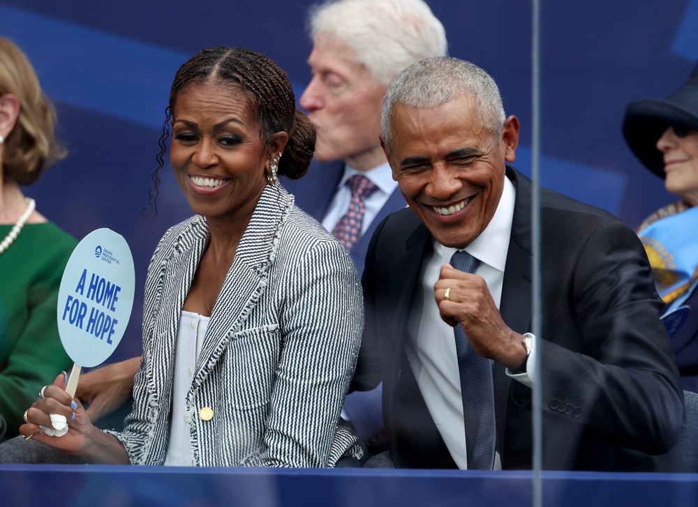 Michelle and Barack Obama celebrated the opening of  the Obama Presidential Center last week (Getty Images)