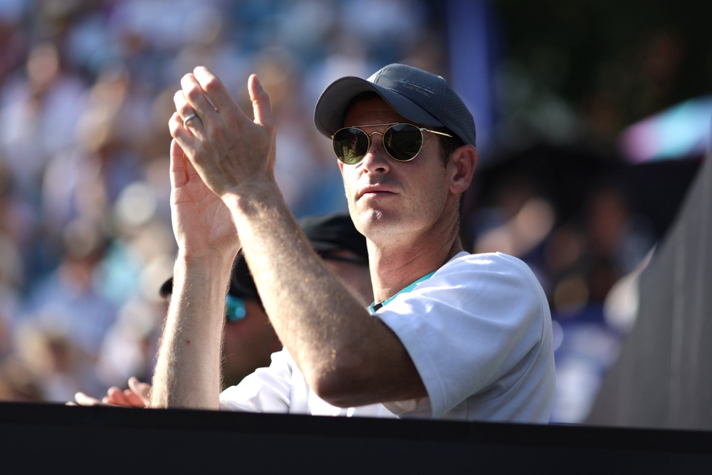Andy Murray watches Jack Draper at Eastbourne (Steven Paston/PA) (PA Wire)