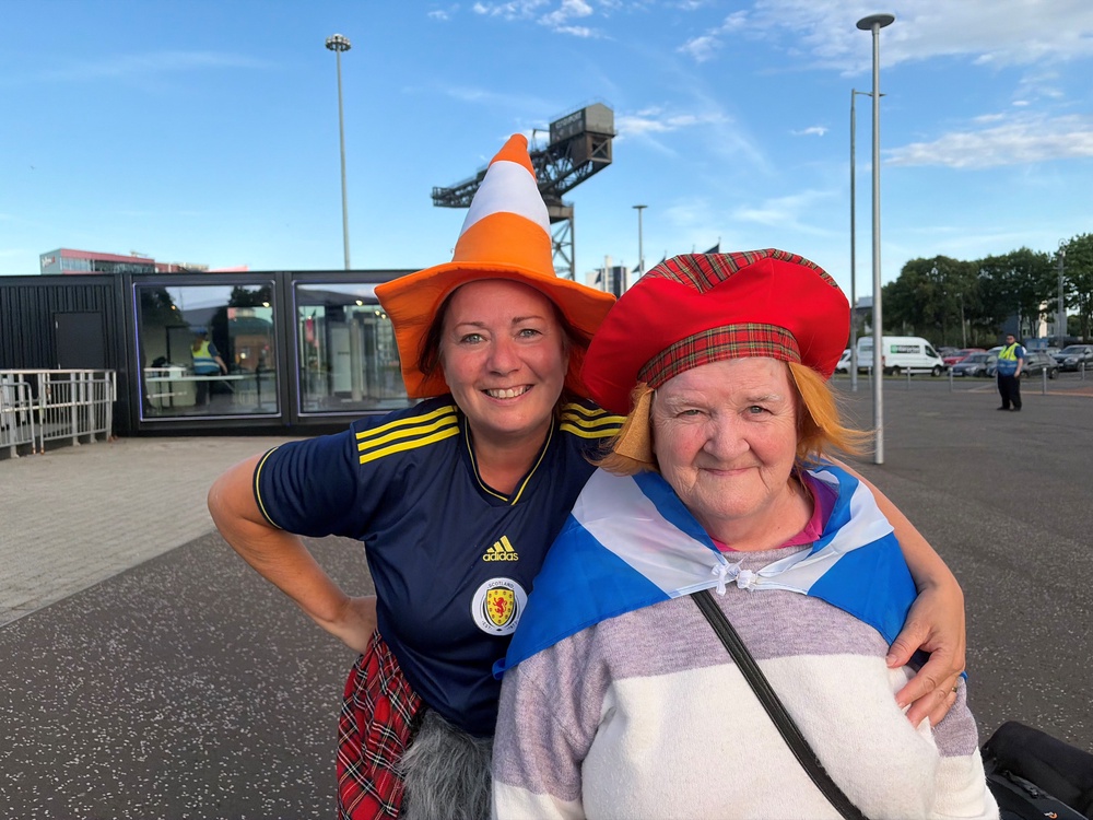Heather Horrocks, 32, and Jean Rhodes, 78, outside the Ovo Hydro in Glasgow (Nick Forbes/PA) (PA Wire)