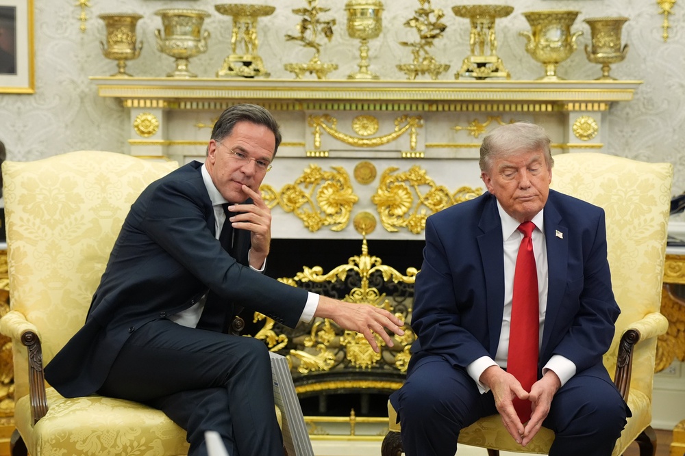 The Nato chief sought to smooth relations with Mr Trump ahead of a crucial summit (AP Photo/Jacquelyn Martin) (AP)