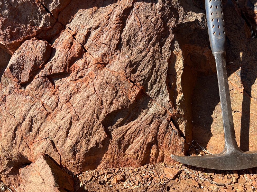 Rock at the oldest asteroid impact crater site on the planet (Curtin University)