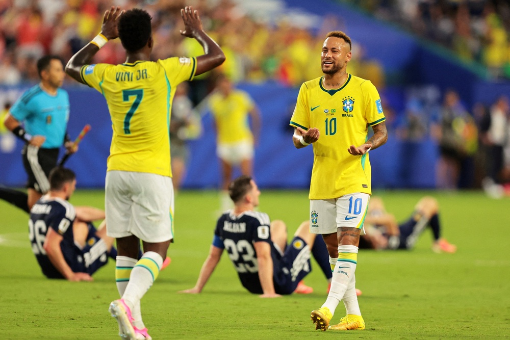 Scotland were the architects of their own downfall against Brazil (Reuters)