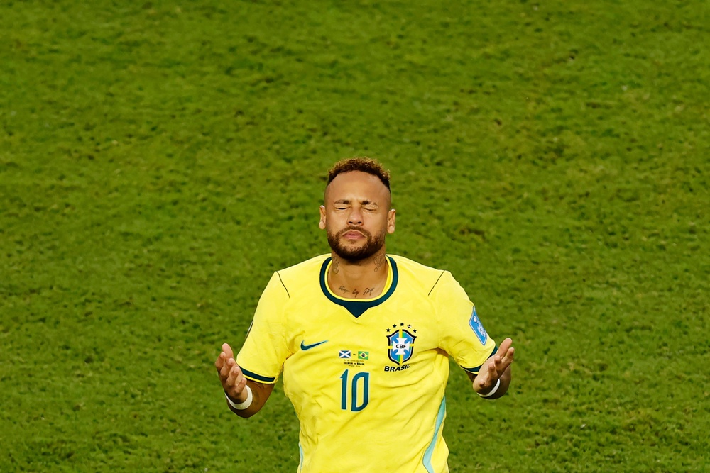 Neymar was making his 129th appearance for the national side (Getty)
