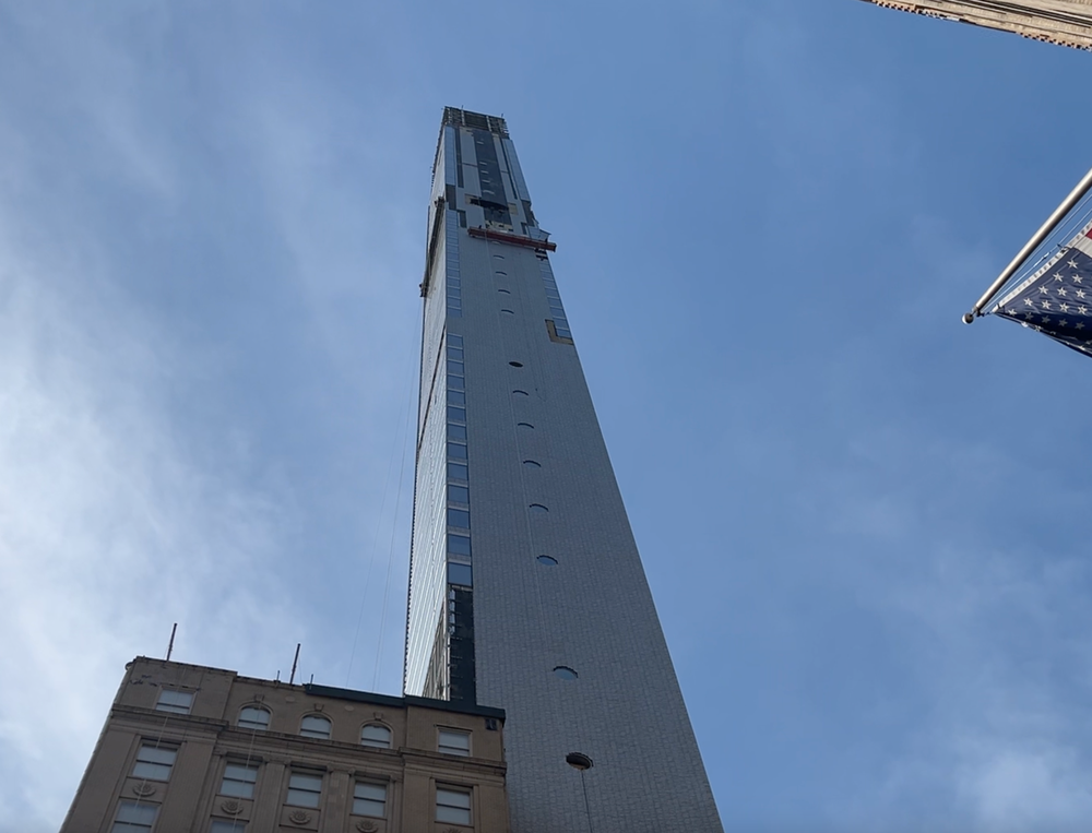 A spokesperson for 262 Fifth Avenue said the new luxury apartment building represents a 'thoughtful and contemporary addition' to New York City's skyline (Zack Palomo / The Independent)