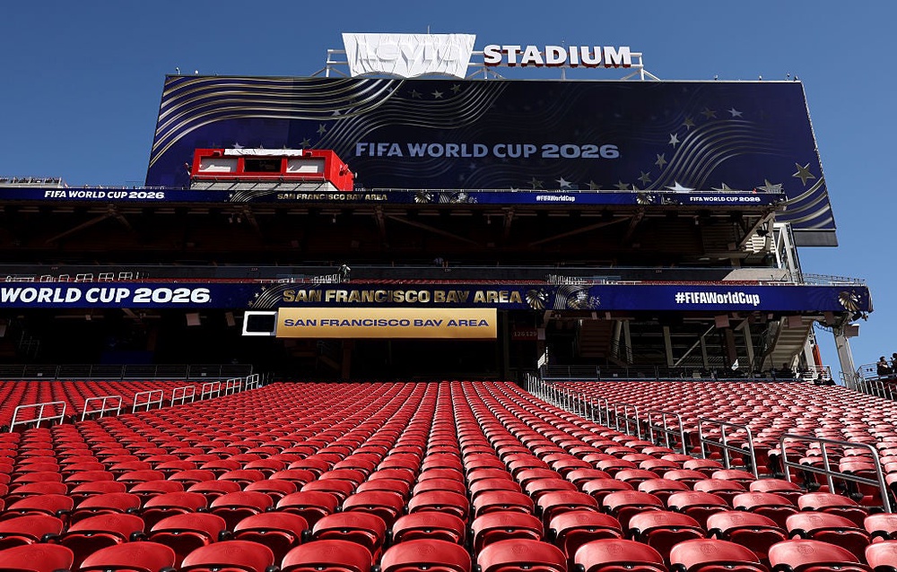 Stadiums named after a sponsor have been renamed for the tournament by FIFA, which is instead using generic names (Getty Images)