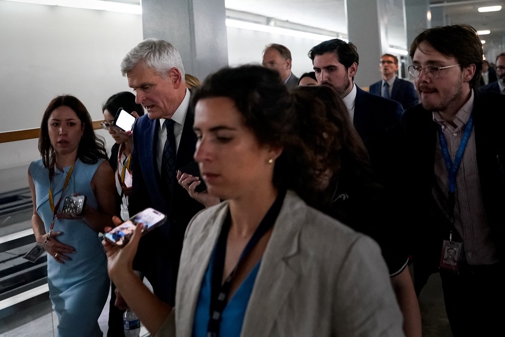 Bill Cassidy, a Louisiana senator who lost his primary to a Trump-endorsed challenger, voted against a measure to restrict Trump's warmaking on Wednesday (Reuters)