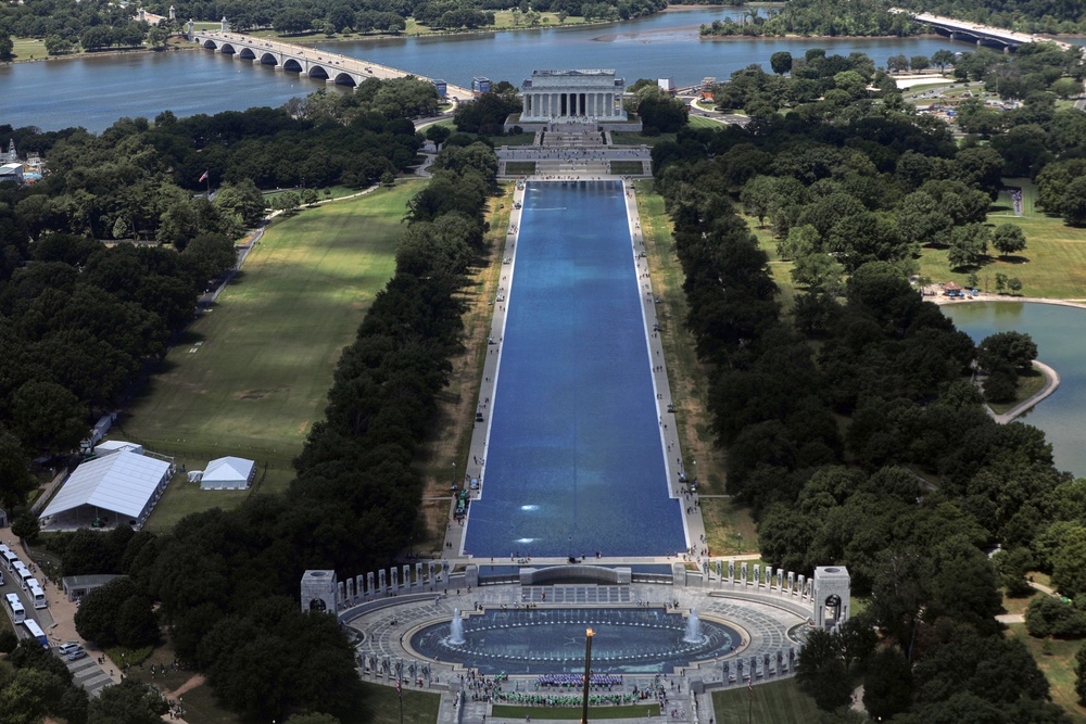 The park service completed more than two months of renovations at the Reflecting Pool in early June (AP Photo/Rahmat Gul)
