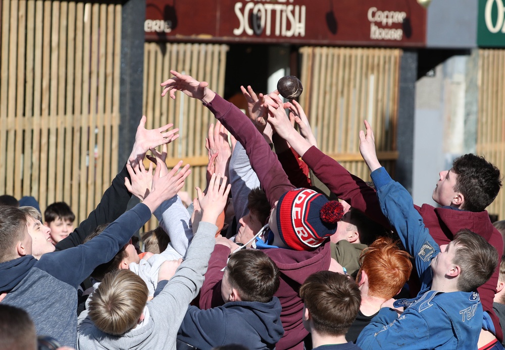 The King will be invited to start the annual hand ba’ game, which has been played in Jedburgh every year since 1704 (Andrew Milligan/PA) (PA Archive)